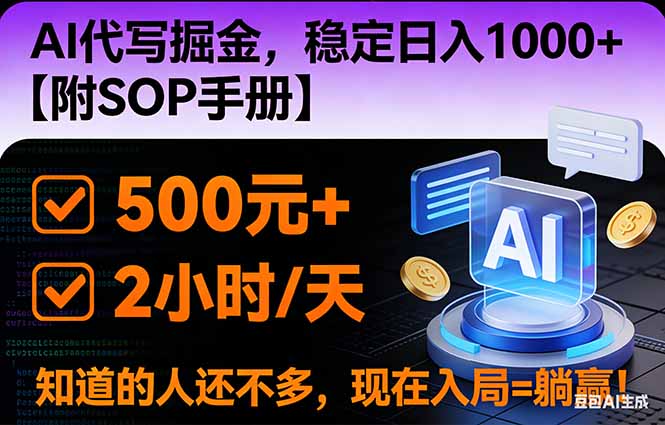 2026风口项目,AI代写掘金，稳定日入1000+，掌握核心技能【附SOP手册】-悟思笔记，一个低调的学习营。