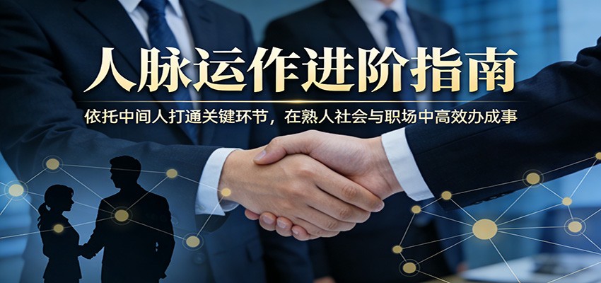 付费文章：人脉运作进阶指南，依托中间人打通关键环节，在熟人社会与职场中高效办成事-悟思笔记，一个低调的学习营。