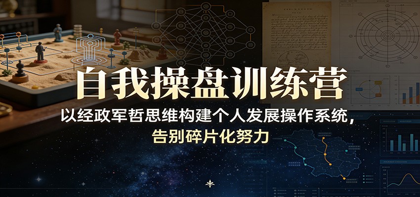 自我操盘训练营：以经政军哲思维构建个人发展操作系统，告别碎片化努力-悟思笔记，一个低调的学习营。