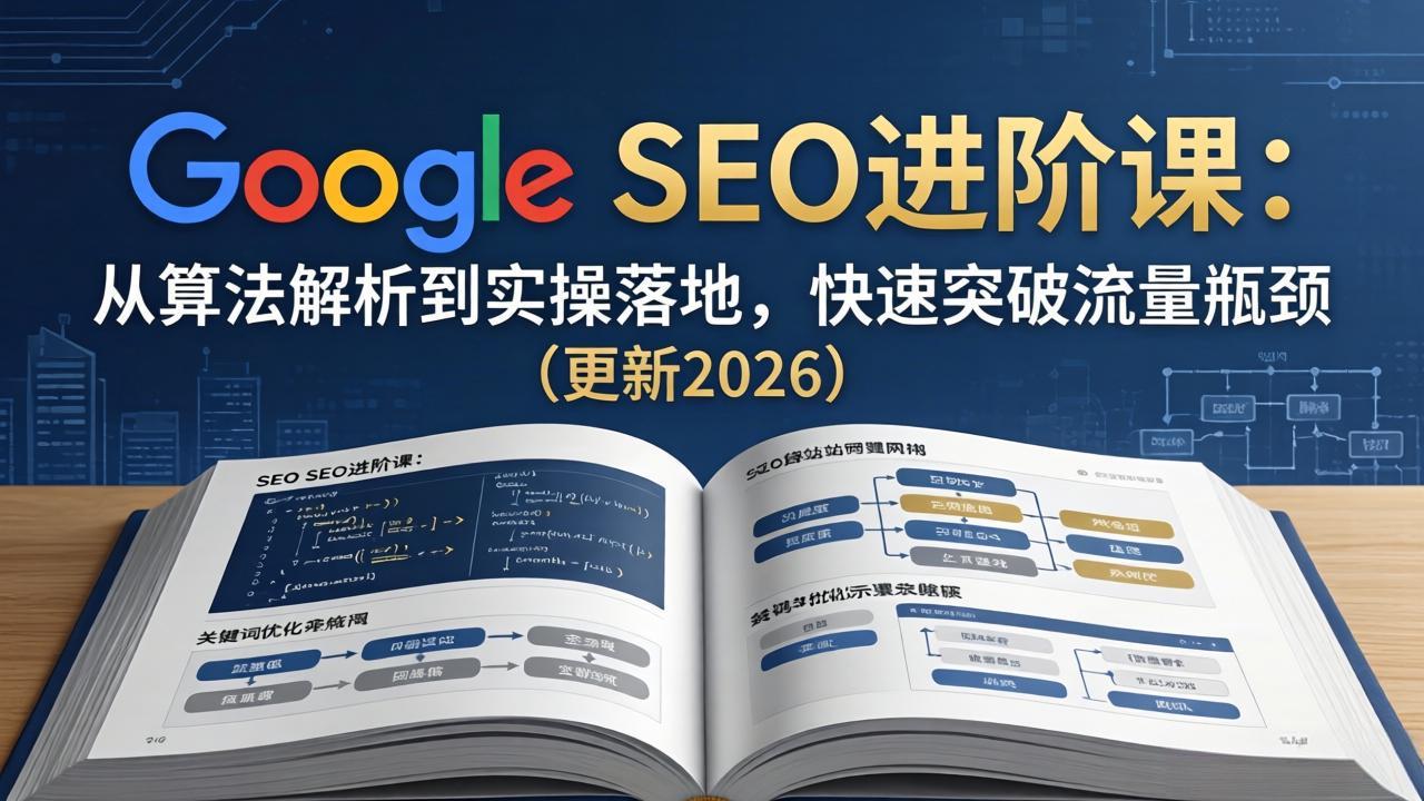 Google SEO进阶课：从算法解析到实操落地，快速突破流量瓶颈(更新2026-悟思笔记，一个低调的学习营。