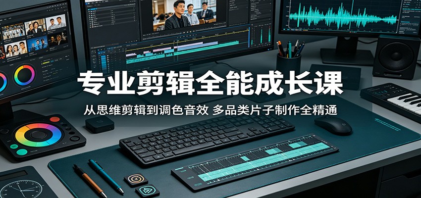 专业剪辑全能成长课：从思维剪辑到调色音效，多品类片子制作全精通-悟思笔记，一个低调的学习营。