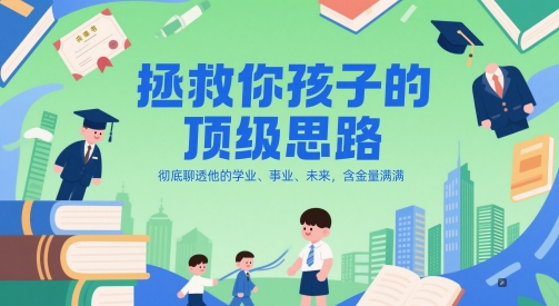 付费文章：拯救你孩子的顶级思路，彻底聊透他的学业、事业、未来，含金量满满-悟思笔记，一个低调的学习营。