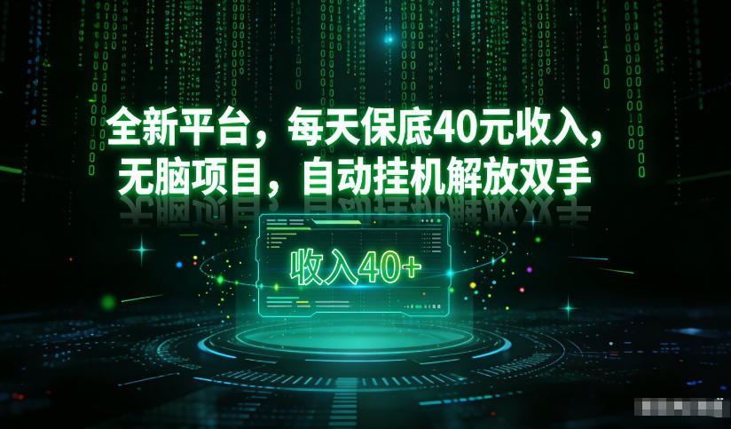 最新看广平台，每天保底30-4米，无脑项目，自动挂G解放双手【揭秘】-悟思笔记，一个低调的学习营。
