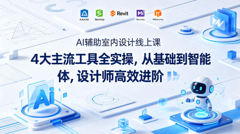 AI辅助室内设计线上课｜4大主流工具全实操，从基础到智能体，设计师高效进阶-悟思笔记，一个低调的学习营。