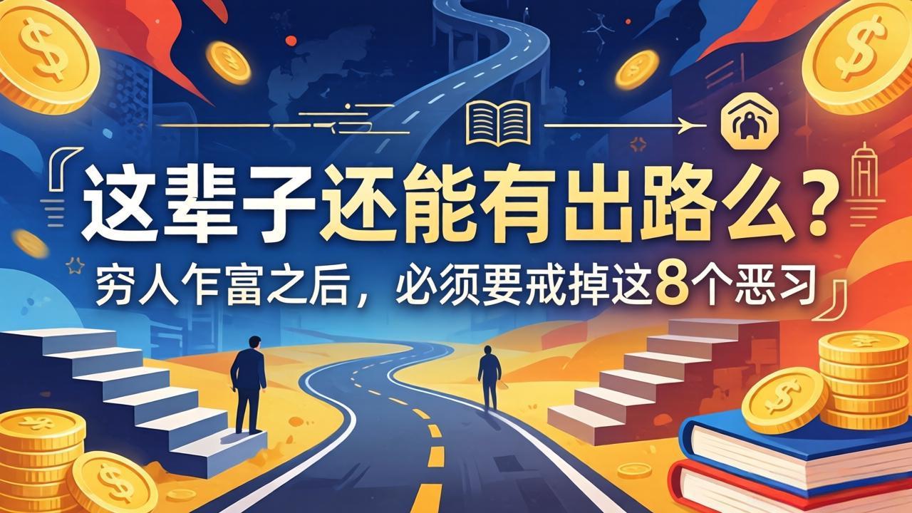 关于人生两篇付费文章【这辈子还能有出路么？】【穷人乍富之后，必须要戒掉这8个恶习】-悟思笔记，一个低调的学习营。