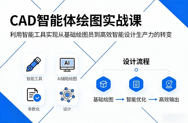 CAD智能体绘图实战课，利用智能工具，实现从基础绘图员到高效智能设计生产力的转变-悟思笔记，一个低调的学习营。