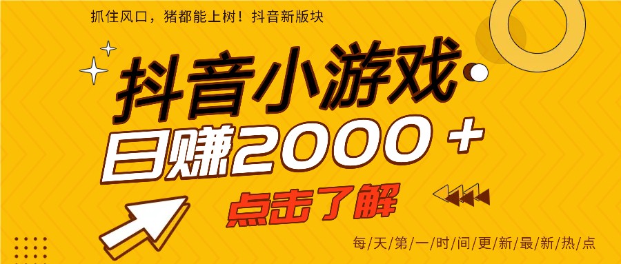 5年爆火的抖音小游戏项目，一部手机日入2000+-悟思笔记，一个低调的学习营。