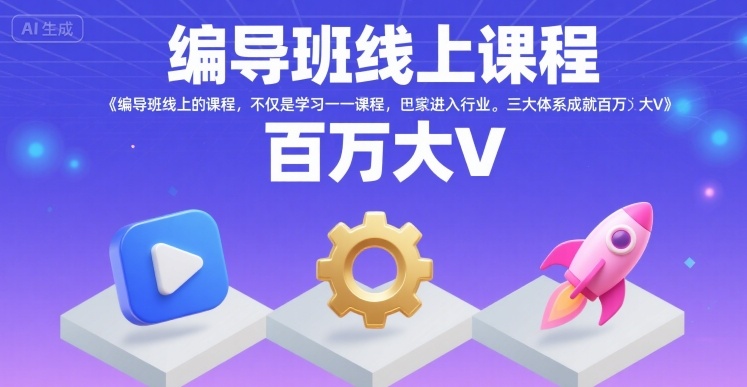 编导班线上课程，不仅是学习一门课程，更是进入一个行业，三大体系成就百万大V-悟思笔记，一个低调的学习营。