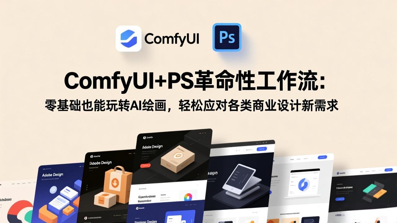 ComfyUI+PS革命性工作流：零基础也能玩转AI绘画，轻松应对各类商业设计新需求-悟思笔记，一个低调的学习营。
