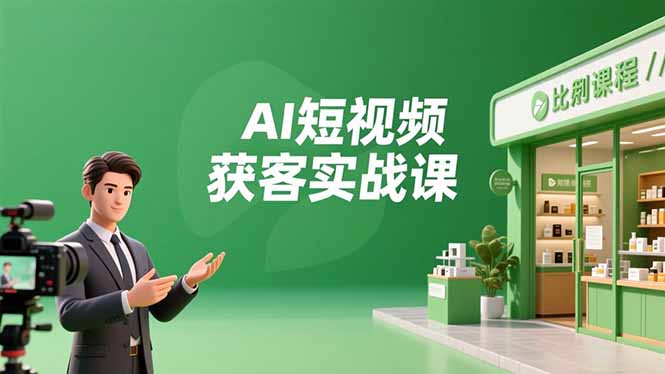 AI短视频获客实战课，数字人创作、实体行业应用、精准引流，30天获取客源月入6万+-悟思笔记，一个低调的学习营。