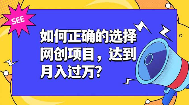 如何正确的选择网创项目，达到月入过万？，本课程教你正确选择项目。-悟思笔记，一个低调的学习营。