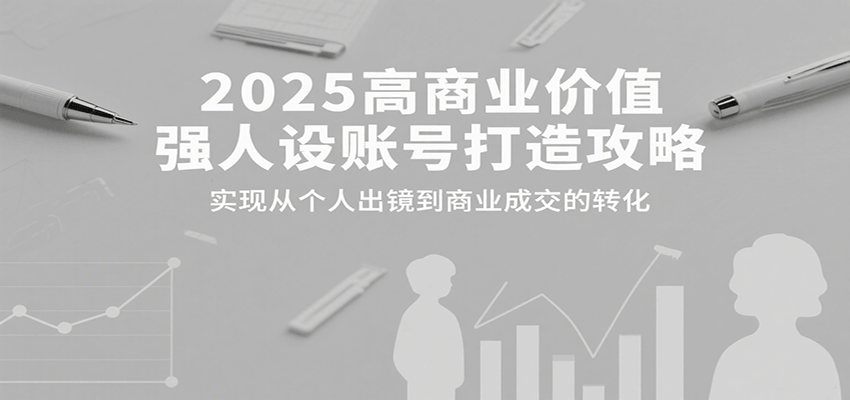 2025高商业价值强人设账号打造攻略，实现从个人出镜到商业成交的转化-悟思笔记，一个低调的学习营。