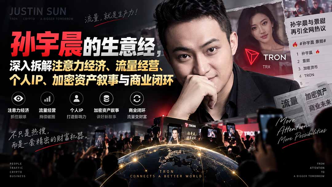 某星球精华文章——孙宇晨的生意经，深入拆解注意力经济、流量经营、个人IP、加密资产叙事与商业闭环-悟思笔记，一个低调的学习营。