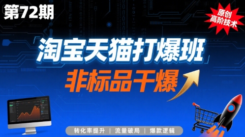 淘宝天猫打爆班原创高阶技术第72期，非标品干爆-悟思笔记，一个低调的学习营。