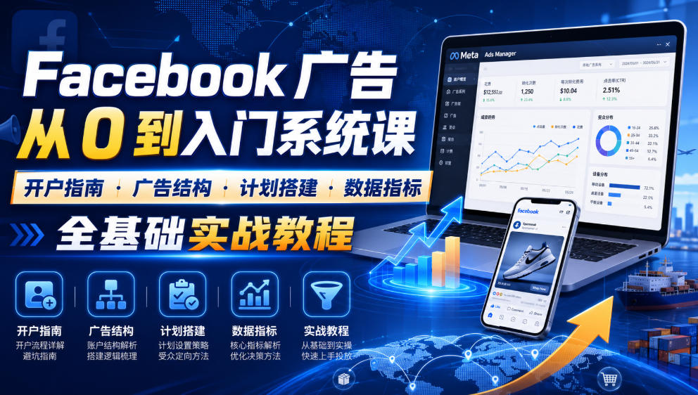 Facebook广告新手从0到入门系统课｜开户指南・广告结构・计划搭建・数据指标全基础实战教程-悟思笔记，一个低调的学习营。