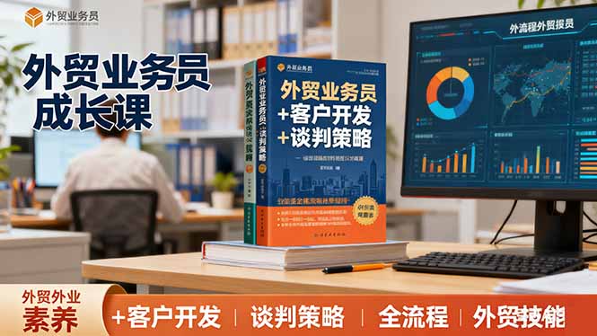 外贸业务员成长课：职业素养+客户开发+谈判策略、掌握全流程外贸技能-悟思笔记，一个低调的学习营。