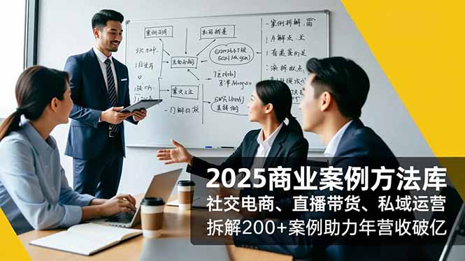 2025商业案例方法库，社交电商、直播带货、私域运营，拆解200+案例助力年营收破亿-悟思笔记，一个低调的学习营。