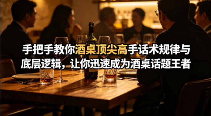 付费文章：手把手教你酒桌顶尖高手话术规律与底层逻辑，让你迅速成为酒桌话题王者(二十年全网独家经验分享)-悟思笔记，一个低调的学习营。