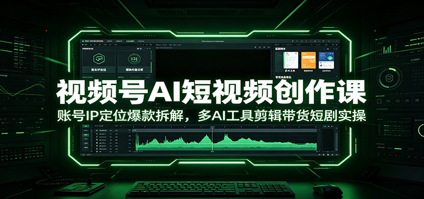 视频号AI短视频创作课：账号IP定位爆款拆解，多AI工具剪辑带货短剧实操-悟思笔记，一个低调的学习营。