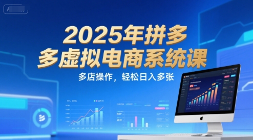 2025年拼多多虚拟电商系统课，多店操作，轻松日入多张-悟思笔记，一个低调的学习营。