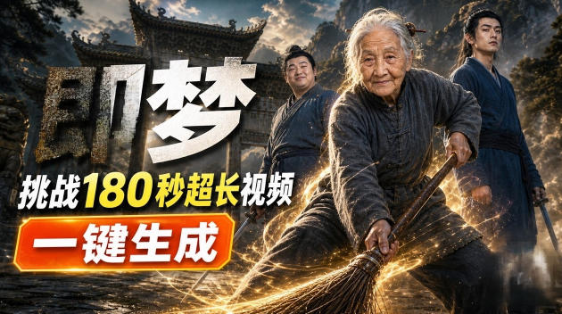 即梦挑战180秒超长视频！一键生成3分钟电影？完整制作流程详细分享！-悟思笔记，一个低调的学习营。