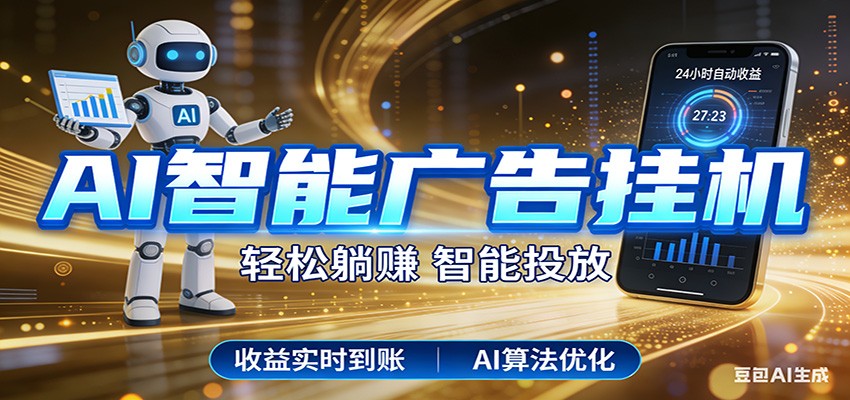 智能广告挂机新时代，利用碎片化时间实现稳定被动收益，AI帮你持续盈利-悟思笔记，一个低调的学习营。