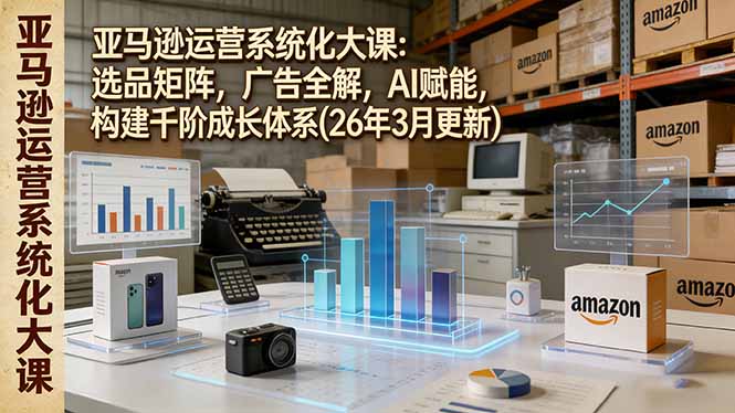 亚马逊运营系统化大课：选品矩阵，广告全解，AI赋能，构建千阶成长体系(26年3月更新-悟思笔记，一个低调的学习营。