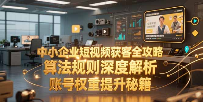 中小企业短视频获客全攻略，算法规则深度解析，账号权重提升秘籍-悟思笔记，一个低调的学习营。