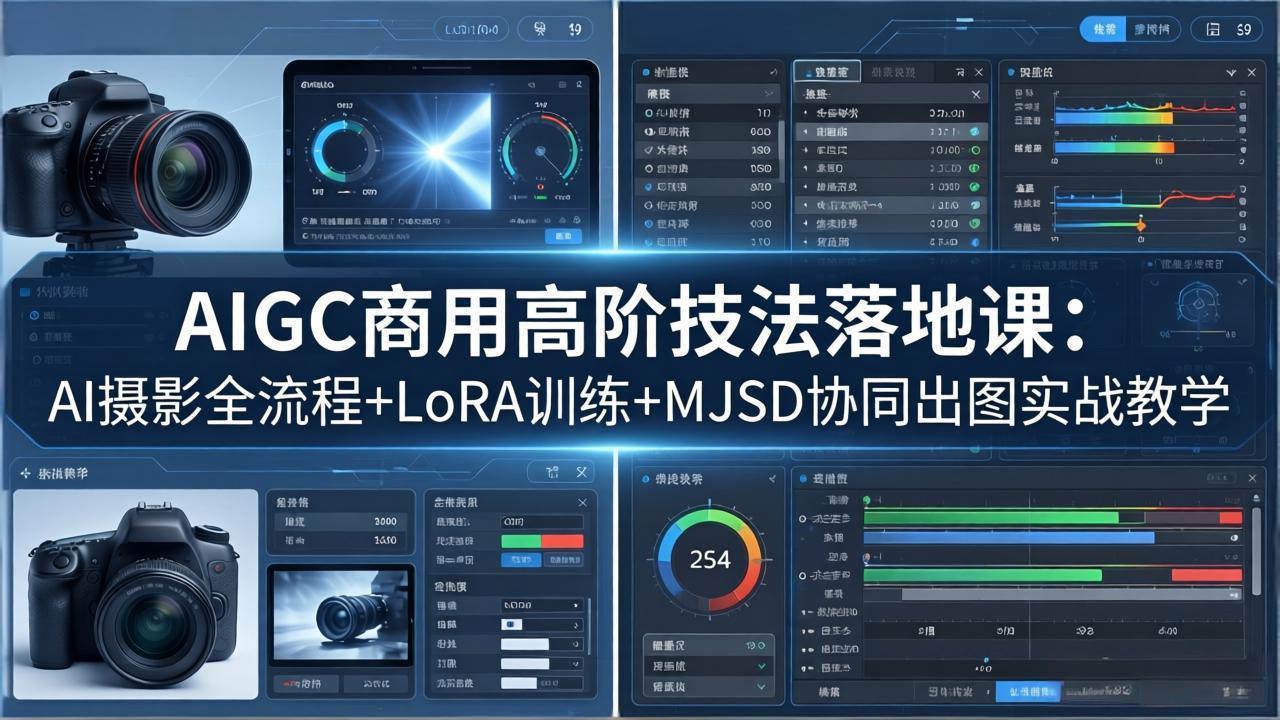 AIGC商用高阶技法落地课：AI摄影全流程+LoRA训练+MJSD协同出图实战教学-悟思笔记，一个低调的学习营。
