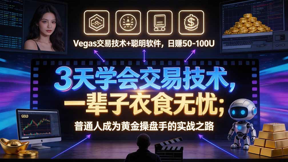 “顺势而为交易系统”3天学会交易技术，聪明软件辅助，小白也能看懂趋势交易，日入30-100U,长期稳定-悟思笔记，一个低调的学习营。