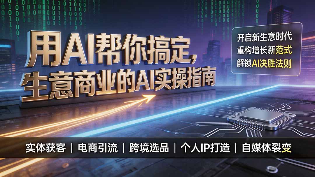 用AI帮你搞定，生意商业的AI实操指南，开启新生意时代，重构增长新范式，解锁AI时代决胜法则-悟思笔记，一个低调的学习营。