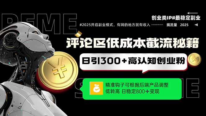 评论区低成本引流秘籍，精准钩子直击用户，单账号日增300+创业粉，日稳…-悟思笔记，一个低调的学习营。