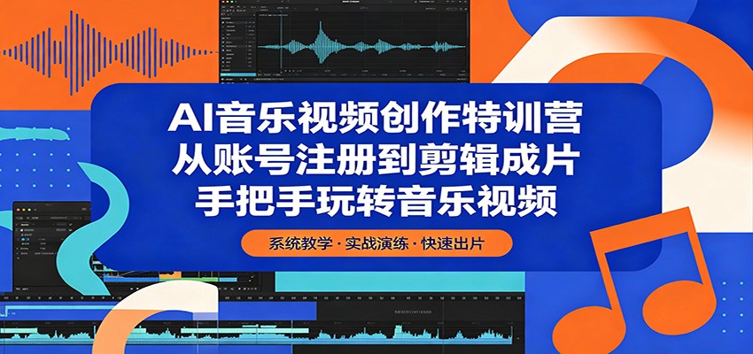 AI音乐视频创作特训营：从账号注册到剪辑成片，手把手玩转音乐视频-悟思笔记，一个低调的学习营。