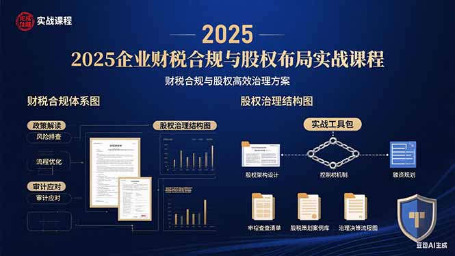 2025企业财税合规与股权布局的实战课程：财税合规与股权高效治理方案-悟思笔记，一个低调的学习营。