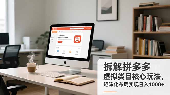 拆解拼多多虚拟类目核心玩法，矩阵化布局实现日入1000+-悟思笔记，一个低调的学习营。