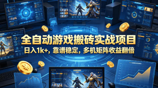全自动游戏搬砖实战项目，日入1k+，靠谱稳定，多机矩阵收益翻倍【揭秘】-悟思笔记，一个低调的学习营。