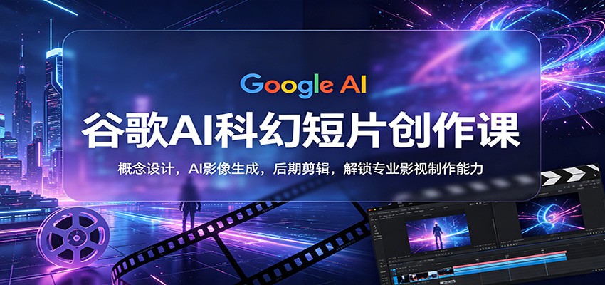 谷歌AI科幻短片创作课：概念设计，AI影像生成，后期剪辑，解锁专业影视制作能力-悟思笔记，一个低调的学习营。