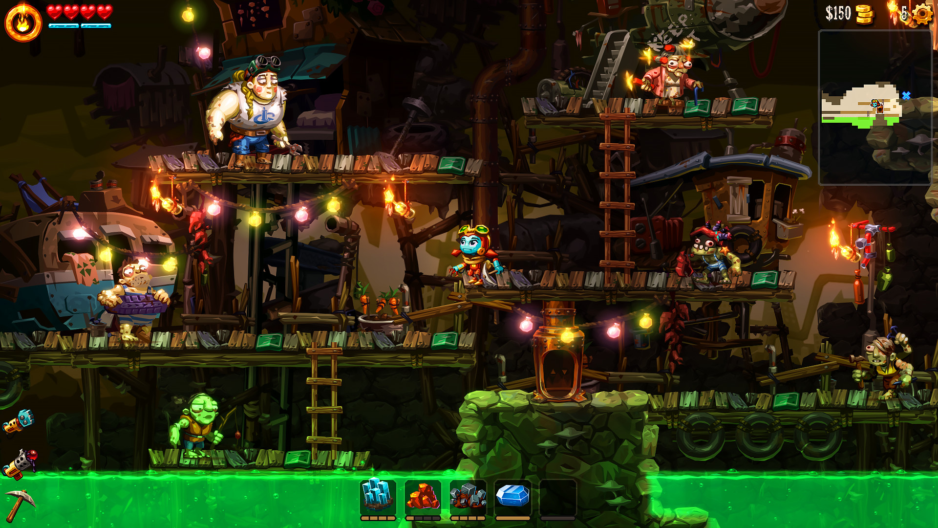 《蒸汽世界 挖掘2 SteamWorld Dig2》Switch中文版NSP下载 – 含4.1.1补丁-悟思笔记，一个低调的学习营。