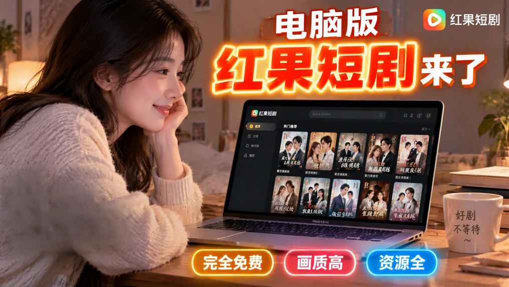 手机看短剧费眼？电脑版红果短剧来了，完全免费、画质高、资源全-悟思笔记，一个低调的学习营。