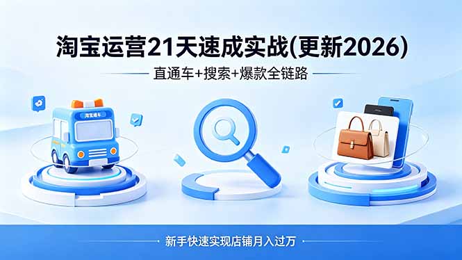淘宝运营21天速成实战(更新4月-悟思笔记，一个低调的学习营。