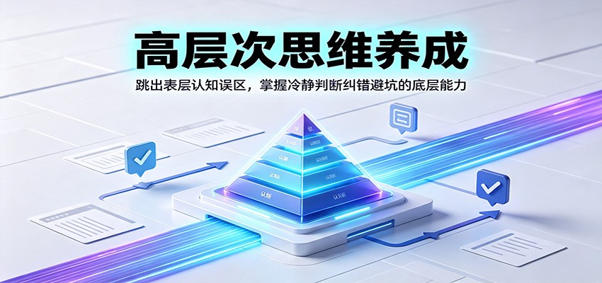 高层次思维养成：跳出表层认知误区，掌握冷静判断纠错避坑的底层能力-悟思笔记，一个低调的学习营。