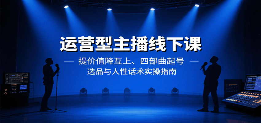 运营型主播线下课：提价值降互上、四部曲起号、选品与人性话术实操指南-悟思笔记，一个低调的学习营。