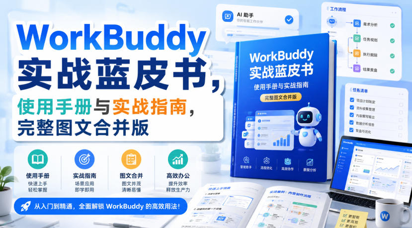 WorkBuddy实战蓝皮书，使用手册与实战指南，完整图文合并版-悟思笔记，一个低调的学习营。