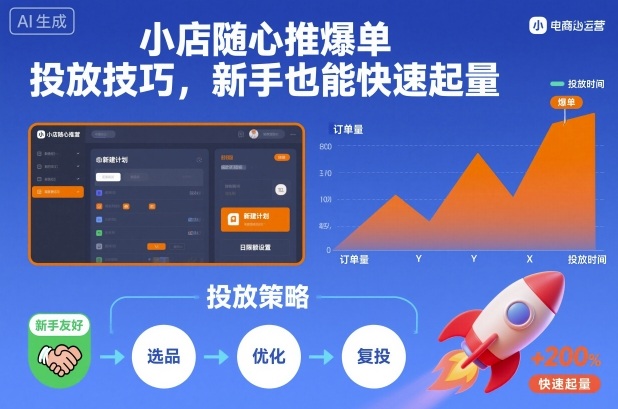 小店随心推爆单投放技巧，新手也能快速起量-悟思笔记，一个低调的学习营。