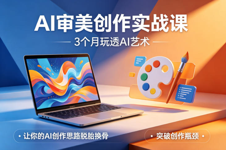 AI审美创作实战课，3个月玩透AI艺术，让你的AI创作思路脱胎换骨，突破创作瓶颈-悟思笔记，一个低调的学习营。