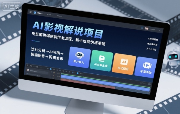 AI影视解说项目，电影解说爆款制作全流程，新手也能快速掌握-悟思笔记，一个低调的学习营。