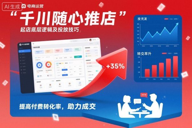 千川随心推起店底层逻辑及投放技巧，提高付费转化率，助力成交-悟思笔记，一个低调的学习营。