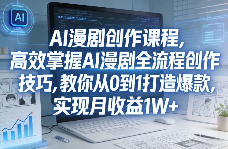 某社群AI漫剧创作课程，高效掌握AI漫剧全流程创作技巧，教你从0到1打造爆款，实现月收益1W+-悟思笔记，一个低调的学习营。