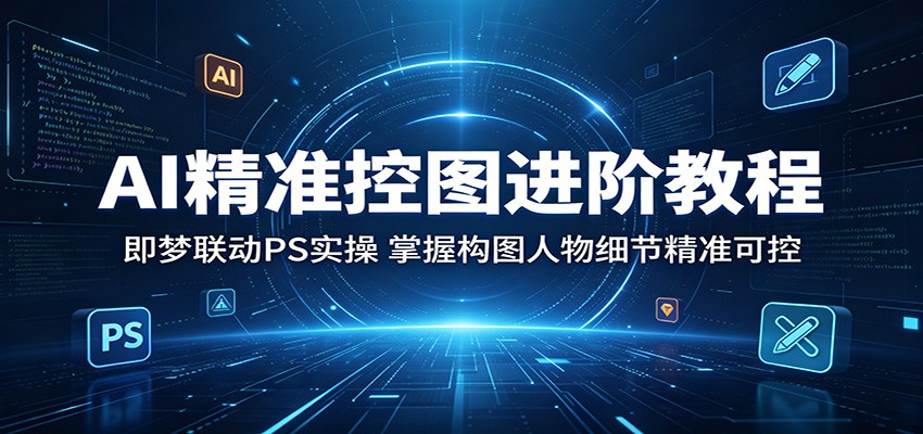AI精准控图进阶教程：即梦联动PS实操，掌握构图人物细节精准可控-悟思笔记，一个低调的学习营。
