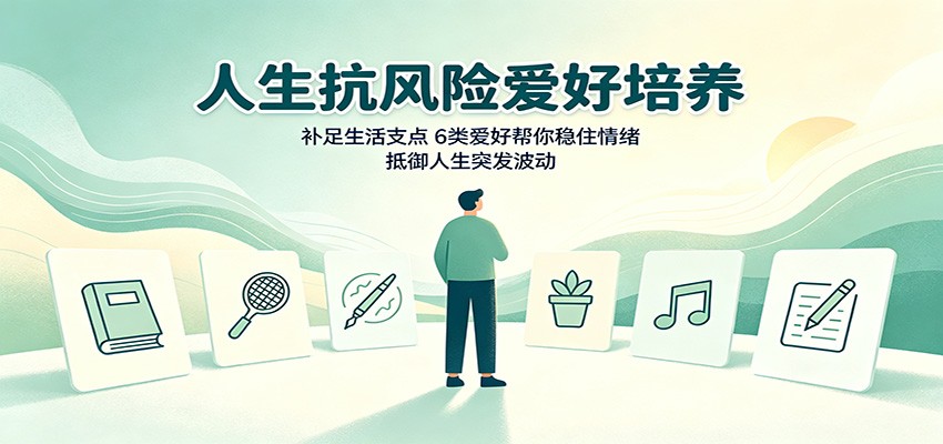 人生抗风险爱好培养：补足生活支点，6类爱好帮你稳住情绪，抵御人生突发波动-悟思笔记，一个低调的学习营。